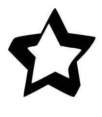 Hand Drawn Rough Messy Classic Star