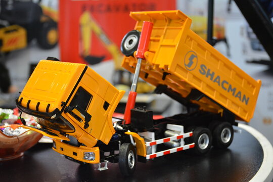 Shacman dumptruck toy at Philconstruct in Pasay, Philippines