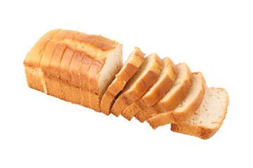 Sliced pound cake isolated on transparent background	