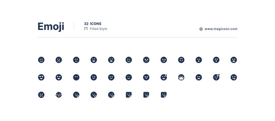 Emoji UI Icons Pack Filled Style