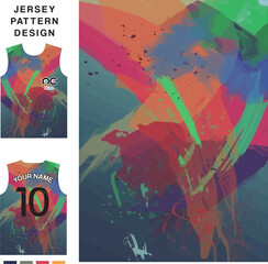 Abstract painting concept vector jersey pattern template for printing or sublimation sports uniforms football volleyball basketball e-sports cycling and fishing Free Vector.