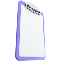 3d clipboard icon, for UI, poster, banner, social media post. 3D rendering