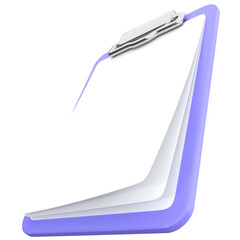 Naklejka premium 3d clipboard icon, for UI, poster, banner, social media post. 3D rendering