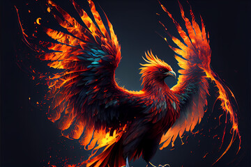 Phoenix, bird made of fire