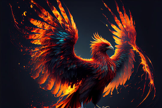 Phoenix Bird In Flames Wallpapers Wallpapershd Background Phoenix Rising  Pictures Background Image And Wallpaper for Free Download