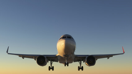 Fototapeta na wymiar A320neo, Incredible landing
