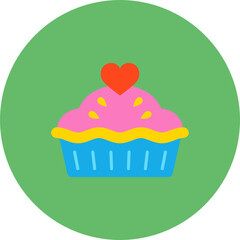 Pie Multicolor Circle Flat Icon