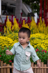 Portrait of Asian Boy in the park 