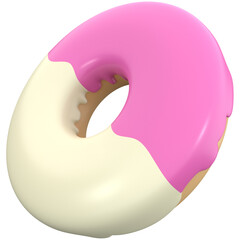 3d donut icon, for UI, poster, banner, social media post. 3D rendering