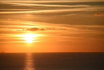 sunset over the sea
