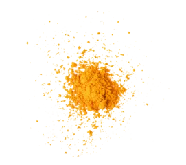 Poster turmeric powder on transparent png © Siravich