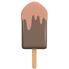 Ice cream 3d icon, for UI, poster, banner, social media post. 3D rendering