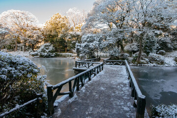 有栖川公園の雪景色