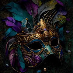 Mardi gras carnival mask