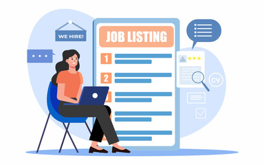 HR posting various types of Job for job seekers, We are searching talents, Job hiring concept.