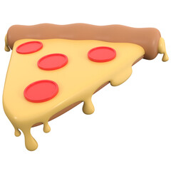 Pizza 3d icon, for UI, poster, banner, social media post. 3D rendering