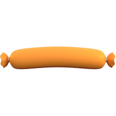 3d sausage icon, for UI, poster, banner, social media post. 3D rendering