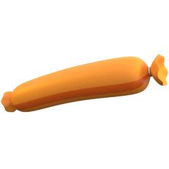 3d sausage icon, for UI, poster, banner, social media post. 3D rendering