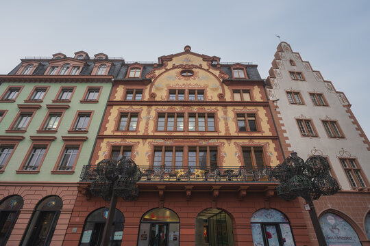 Historic buildings at Marktplatz Square - Mainz, Germany