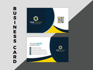 Modern Business Card - Creative and Clean Business .business card design template. Luxury business card design template. Double-sided creative business card template