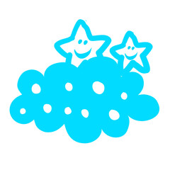 doodle cloud cartoon