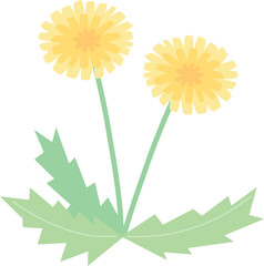 シンプルなタンポポののベクターイラスト