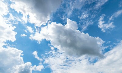 Obraz na płótnie Canvas Freundlicher Wolken-Himmel mit Sonnenschein