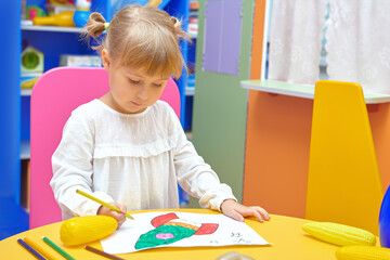 Fototapeta premium cute little girl