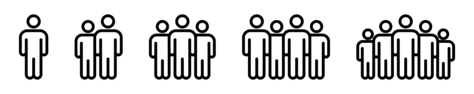 People Vector Icons. Group Of People Icons. Crowd Icons. People Icon Set. Persons Symbols. Team Icons Set. Public Symbols. Community Silhouette. EPS 10