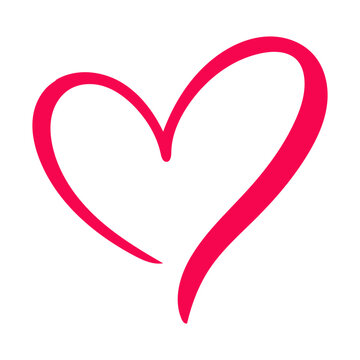 red pink heart vector design