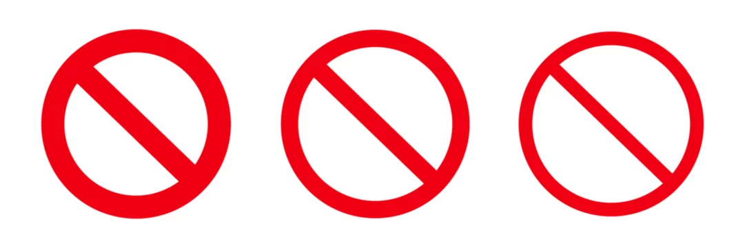 forbidden sign not allowed in red and black . ban icon symbol . stop entry  sign . slash icon . prohibited mark 21745813 Vector Art at Vecteezy