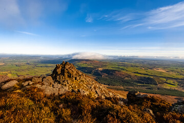 Scenic Irish landscape in Comeragh Mountains in County Waterford, Ireland.