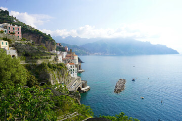 Fototapeta na wymiar The wondeful Amalfi coast in Italy
