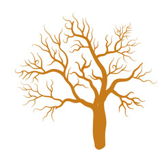 dry dead tree silhouette