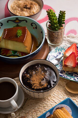 Assorted peruvian desserts peru sweet food buffet table brunch