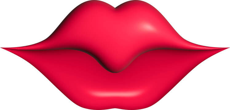 Red lips clipart design illustration.