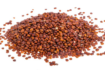 red quinoa isolated