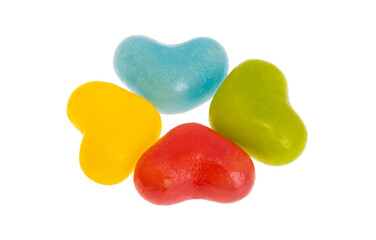 jelly bean heart isolated