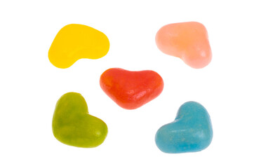 jelly bean heart isolated