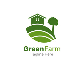 Green nature logo design template. Modern and simple logo for nature company