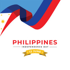 Philippines independence day banner design template