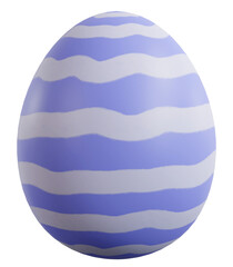 Violet, painting easter egg, 3d rendering