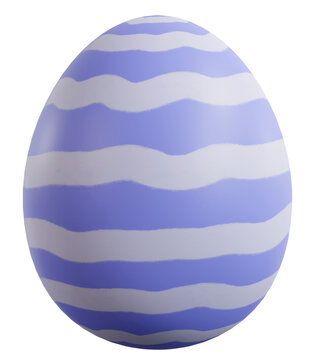 Violet, painting easter egg, 3d rendering