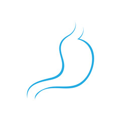 Obraz premium Stomach logo icon illustration vector flat and symbol design