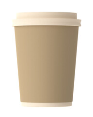 3D coffee cup. 3D illustration.