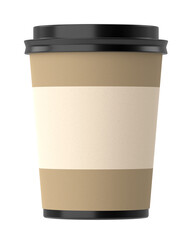 3D coffee cup. 3D illustration.