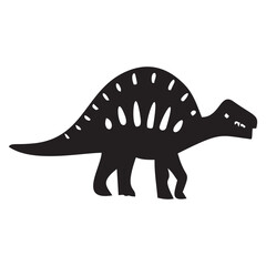 Cute dinosaur vector motif for kids. Hand drawn childlish paleo reptile illustration for quirky art. 