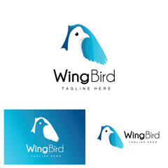Bird Logo, Bird Wings Vector, Minimalist Design, For Product Branding, Template Icon Illustration