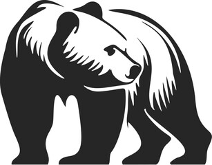 Versatile Black and white bear logo Ideal for a wide range of industries.