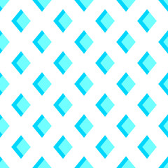 Colorful seamless pattern of blue rhombus for fabric, textile, wrappers and other various surfaces